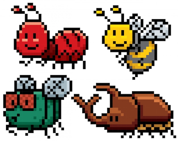 Cartoon Insect set 