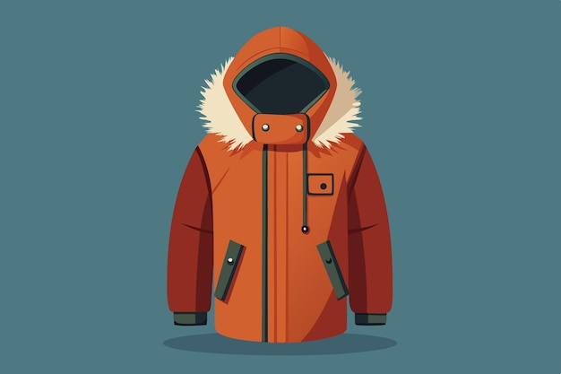 Vector a cartoon of a jacket that says winter is on the cover