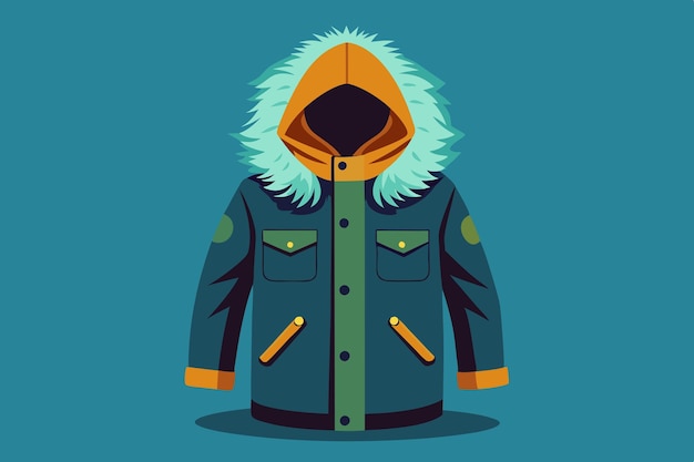 Vector a cartoon of a jacket that saysthe owlon it