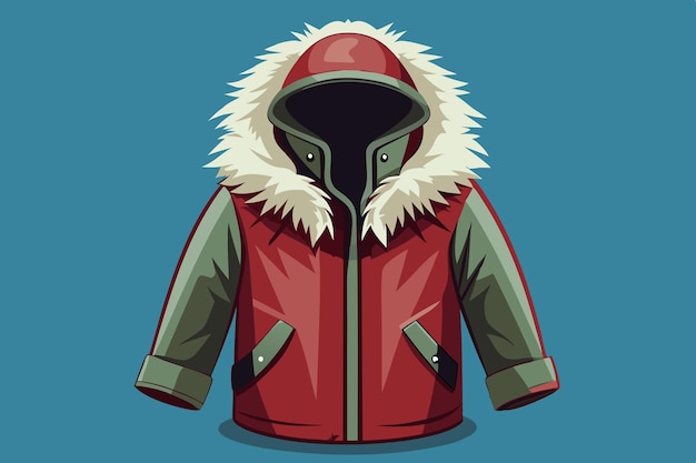 Vector a cartoon of a jacket with a hood that says hoodie