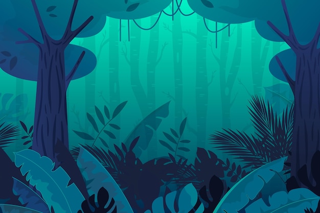 Cartoon jungle background