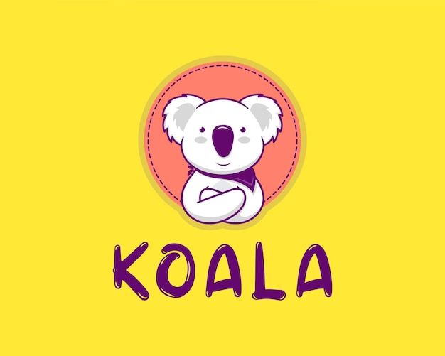 cartoon koala logo design inspiration