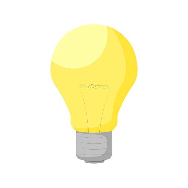 Cartoon lamp on white background Isolated