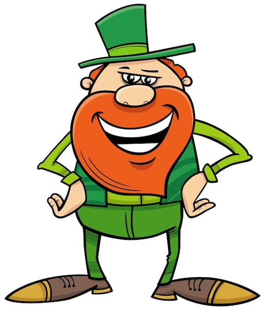 cartoon Leprechaun character on Saint Patrick Day