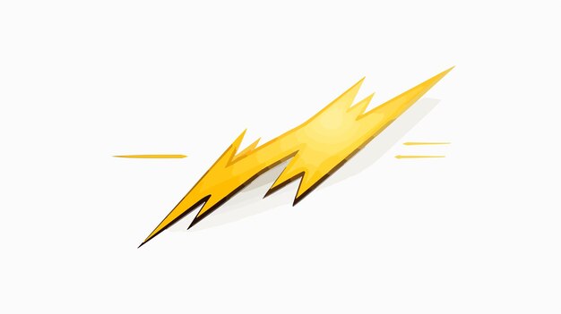 Vector cartoon lightning line icon vector illustration