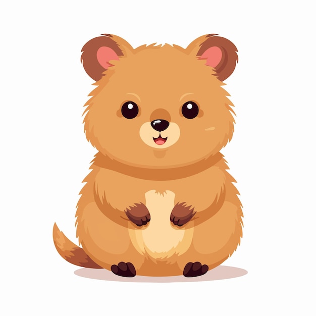 a cartoon of a little animal that is sitting on a white background