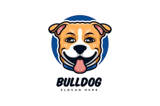 Cartoon logo for dog with creative and stylish concept