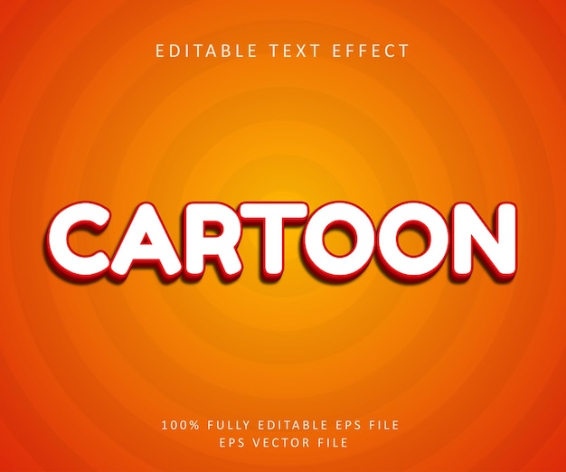 Cartoon logo editable text effect