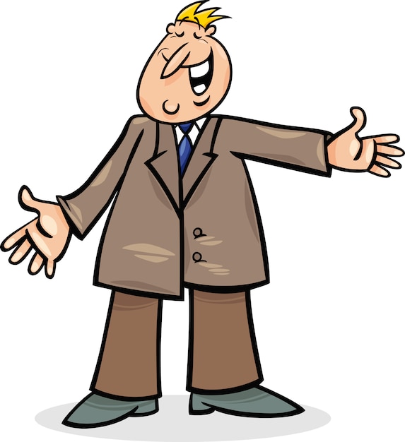 cartoon man in suit