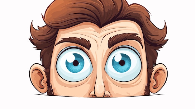 Cartoon Man with Popping Out Eyes Stock Illustration