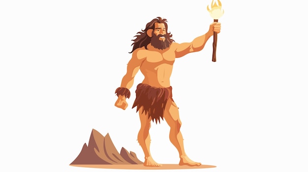 a cartoon of a man with a torch in his hand