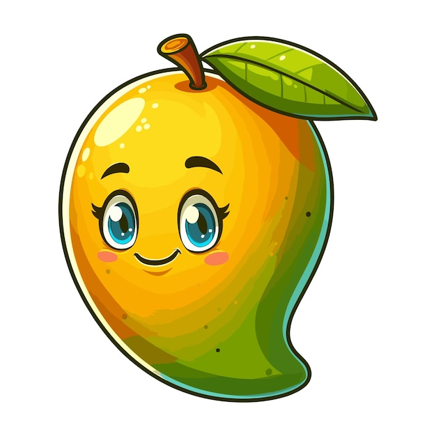 cartoon mango vector illustration