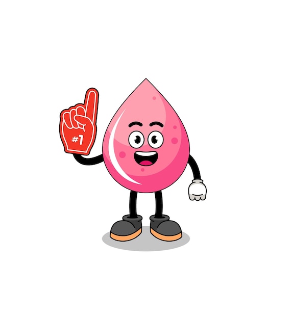 Cartoon mascot of strawberry juice number 1 fans