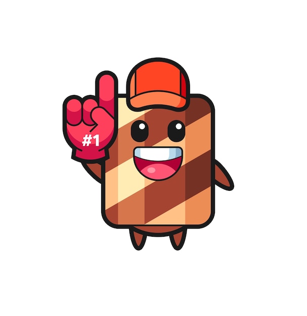 Cartoon mascot of wafer roll as a businessman , cute style design for t shirt, sticker, logo element