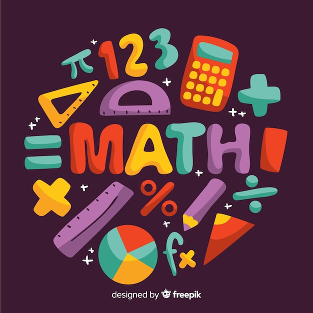 Cartoon math concept background