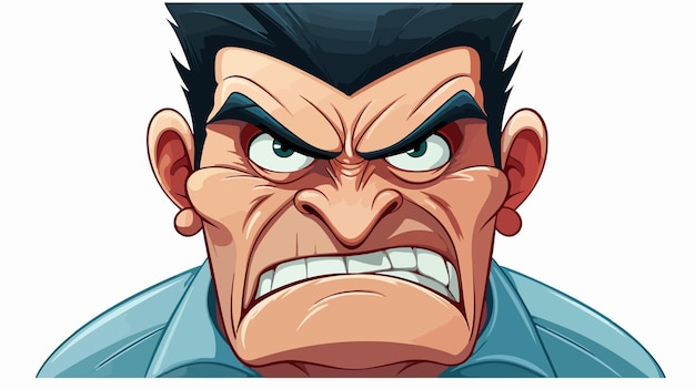 Cartoon Mean Man Stock Illustration Angry Cartoon Vector Character