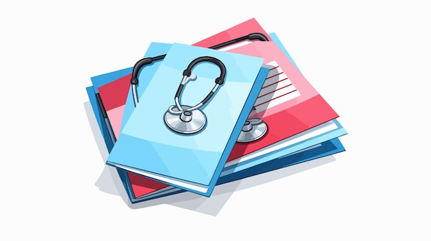 Vector cartoon medical records icon vector illustration