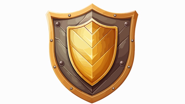 Vector cartoon medieval shield vector illustration