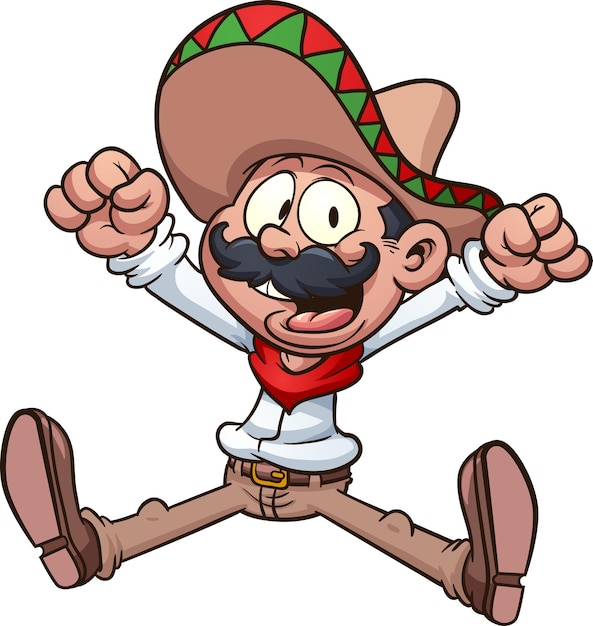 Cartoon Mexican cowboy