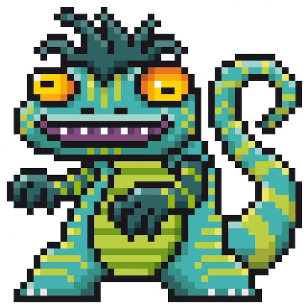 Cartoon Monster Pixel design