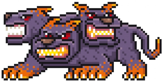 Cartoon Monster Pixel design