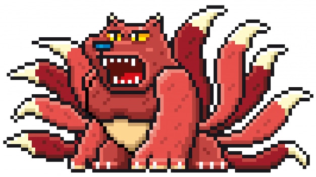 Cartoon Monster Pixel design