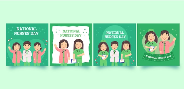 Cartoon National Nurses Day Social Media