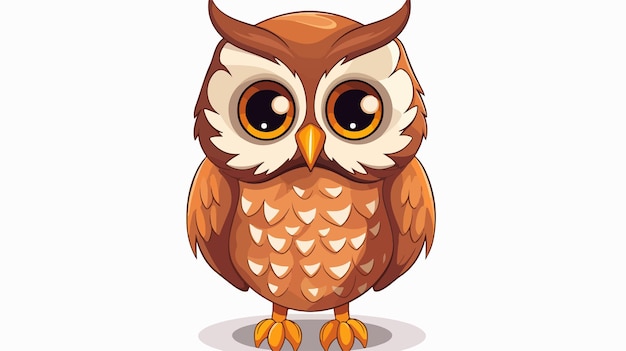 a cartoon owl with big eyes and a big round eyes