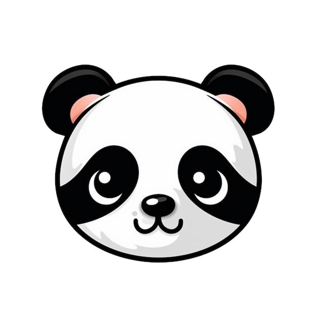 Cartoon panda face vector design