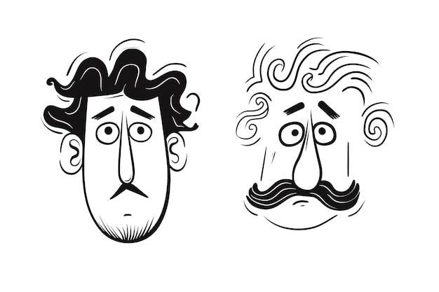 Cartoon People Squiggle Style