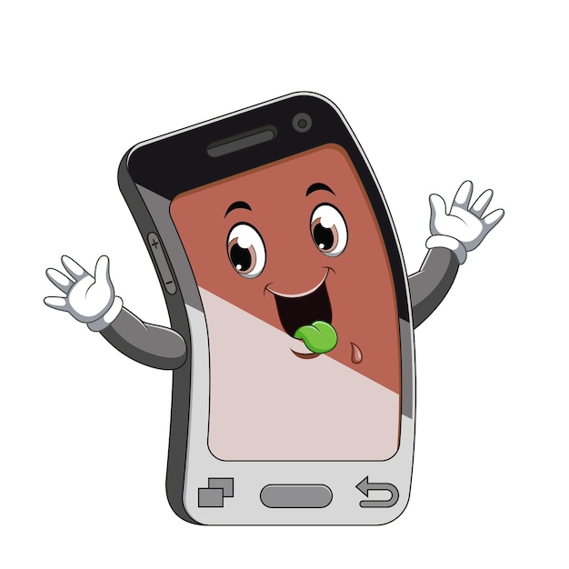 Cartoon phone character