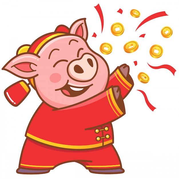 cartoon pig - Chinese New Year