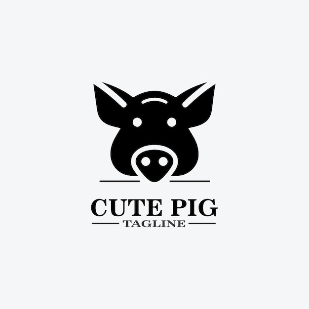 Cartoon pig Design illustration