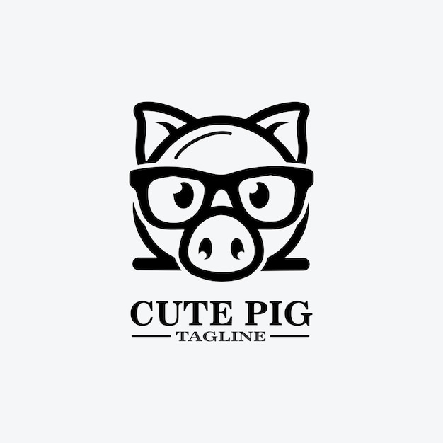 Cartoon pig Design illustration