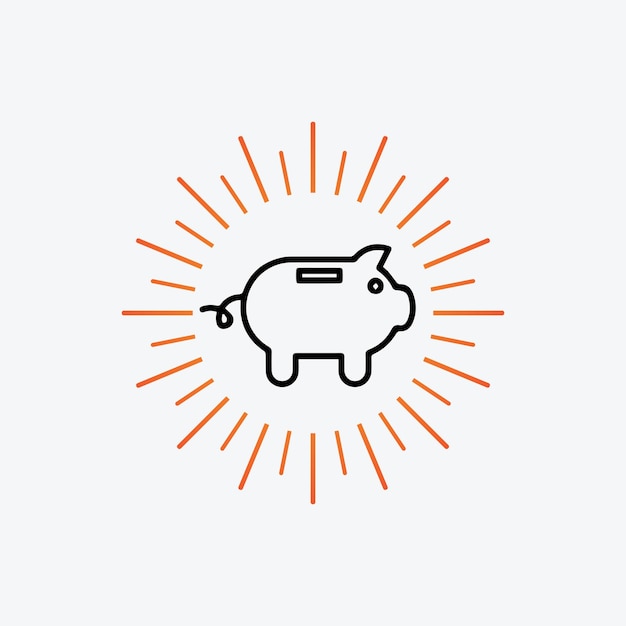 Cartoon pig Design illustration