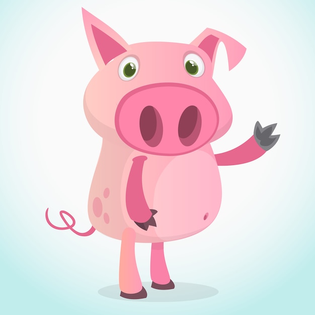 Cartoon pig  illustration