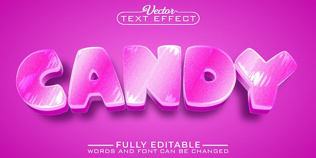 Cartoon Pink Candy Editable Text Effect Template