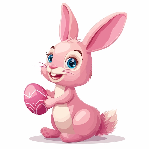 Cartoon_Pink_Easter_Bunny_Egg_Hunt_vector