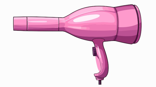 Vector cartoon pink electric hair blower icon