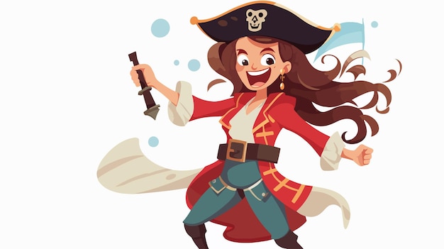 a cartoon of a pirate with a key in his hand