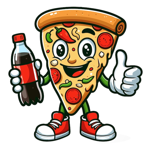 Cartoon pizza slice Clipart