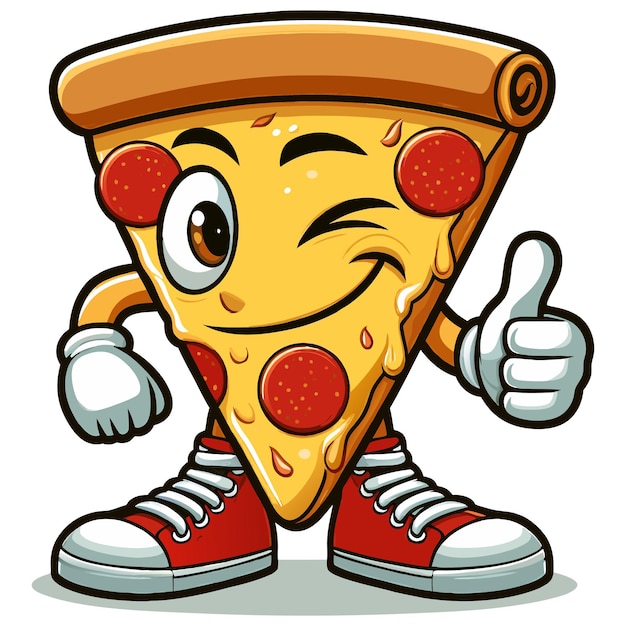 Cartoon pizza slice Clipart