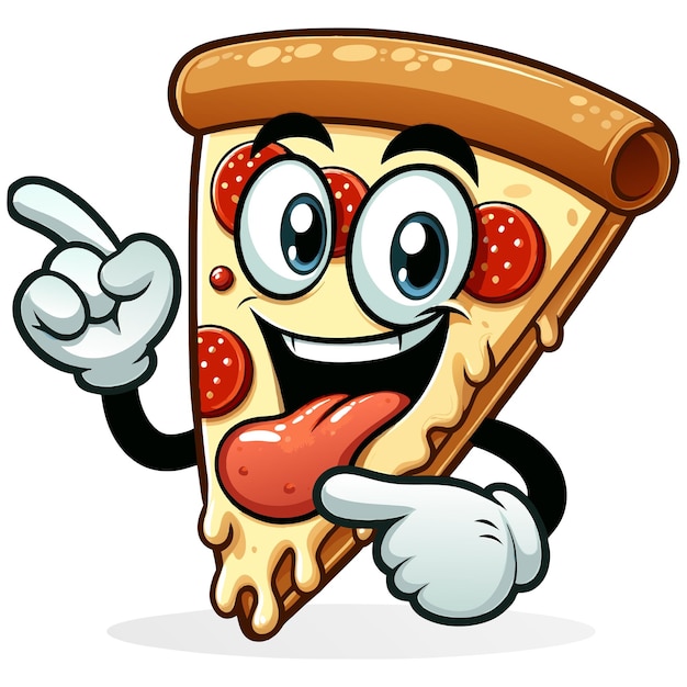 Cartoon pizza slice Clipart