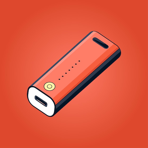 cartoon power bank icon vector illustration