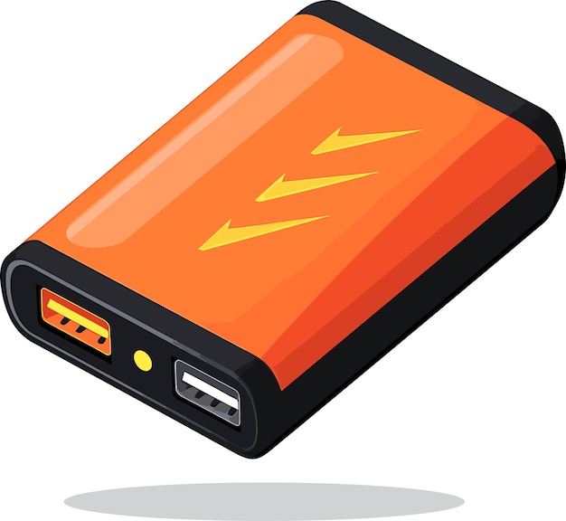 cartoon power bank icon vector illustration