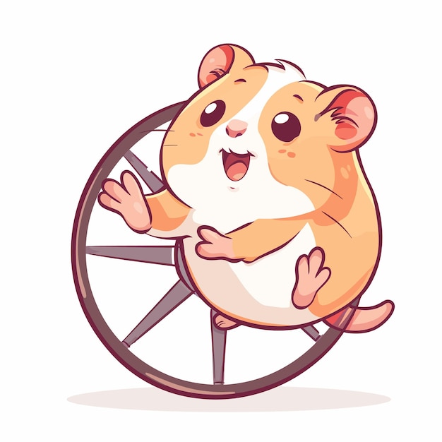 Vector a cartoon of a rat with a sign that says hamster