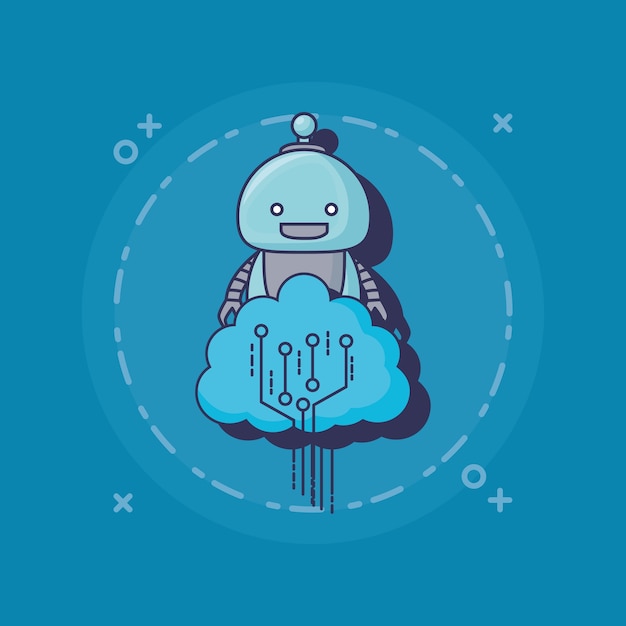 cartoon robot icon