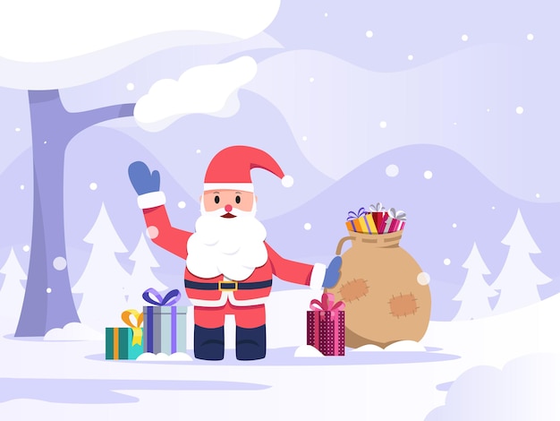 Cartoon santa claus illustration