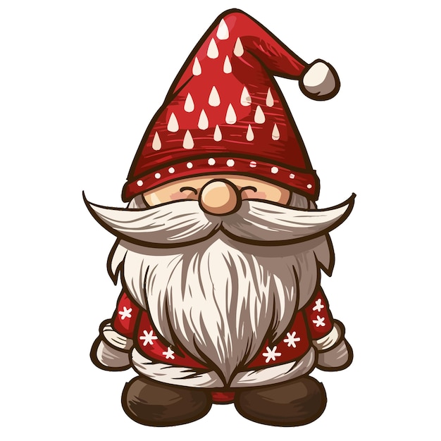 Vector a cartoon of a santa claus with a red hat