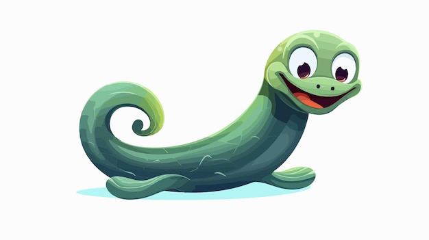 Vector cartoon sea eel vector illustration